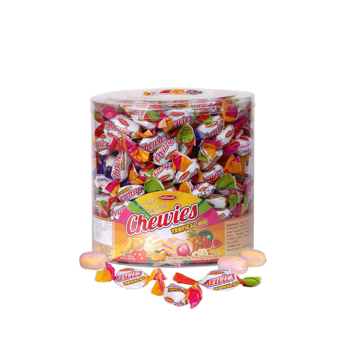 Wellmade Chewies Duo (Tropical) Tub 800g x 8